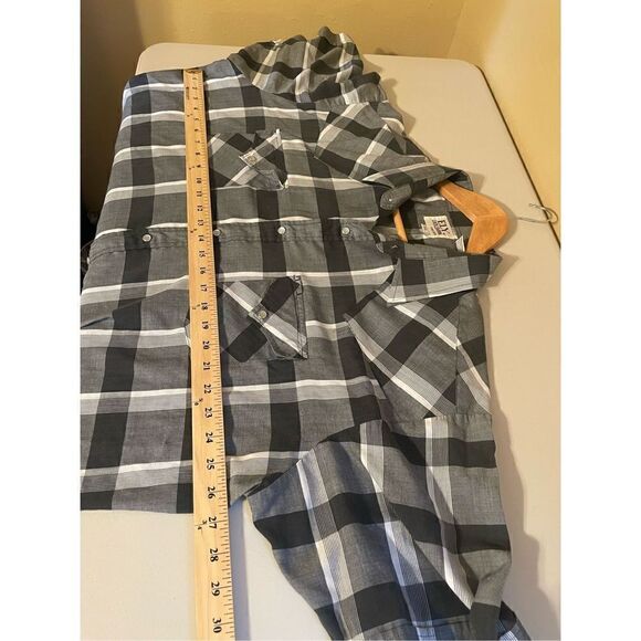 Ely Cattleman Pearl Snap Western Short Sleeve Cowboy Shirt Gray Men’s XXL - Picture 7 of 8